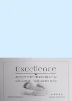 Excellence Jersey Topper Hoeslaken - Tweepersoons - 160x200/210 cm - Light Blue