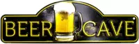 Beercave wandbord Beer Cave bier - 14,5 x 45,5 cm Reliëf