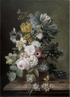 Canvas Schilderij Stilleven Met Bloemen