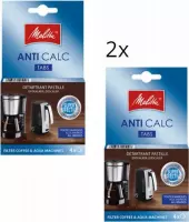 Melitta anti calc tabs - 2 verpakkingen a 4st - ontkalkingstabletten ontkalker voor filter koffiezetapparaten en waterkokers