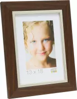 Deknudt Frames fotolijst S45VH3 - bruin met zilverbies - foto 40x60 cm