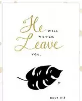 Poster A4 Christelijk - He will never leave you