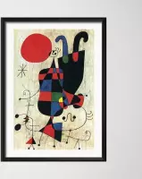 Joan Miro Poster 3 - 40x60cm Canvas - Multi-color