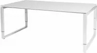 Vergadertafel - Verstelbaar - 180x100 grijs - wit frame