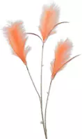 Viv! Home Luxuries Gras pluim - kunstbloem - oranje - 99cm - topkwaliteit