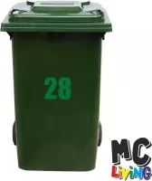 Kliko Sticker / Vuilnisbak Sticker - Nummer 28 - 21 x 17 - Groen