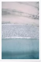 JUNIQE - Poster Lofoten strand lichte foto -30x45 /Blauw