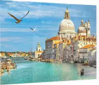 Santa Maria della Salute en het Canal Grande in Venetië - Foto op Plexiglas - 60 x 40 cm