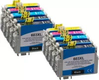 Inkmaster inktcartridges voor Epson 603 cartridges, Epson 603 XL multipack van 8 Stuks voor Epson Expression Home XP-2105 XP-3100 XP-3105 XP-4100 XP-4105 Workforce WF-2830DWF WF-28