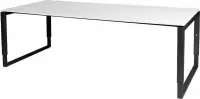 Verstelbaar Bureau - Domino Plus 200x90 grijs - wit frame