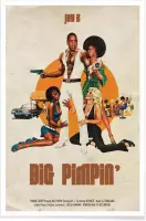 JUNIQE - Poster Big Pimpin -40x60 /Blauw & Rood