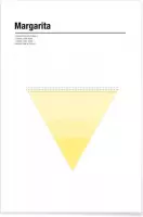 JUNIQE - Poster Margarita - minimalistisch -20x30 /Geel & Wit