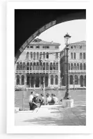 Walljar - Canal Grande in Venice '53 - Zwart wit poster