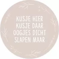 Label2X - Schilderij - Kids Kusje Hier Wreath -