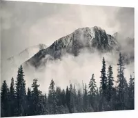 Misty Mountain Forest - Foto op Plexiglas - 60 x 40 cm