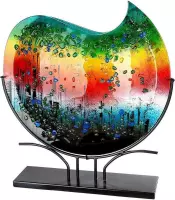 Decoratieve glazen vaas - Rainbow Dot 47,5 cm - Fusion glas - Decoratieve glazen