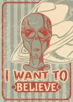 Vintage poster "I want to believe" 50 x 70 cm