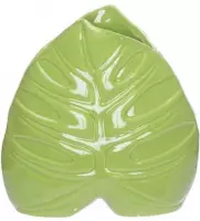 Cosy en Trendy Vaas Leaf Groen 15x6,3xh15,3cm Porselein En Yourkitchen E-kookboek - Heerlijke Smulrecepten