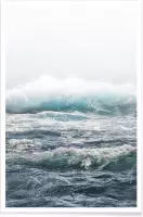 JUNIQE - Poster Big Splash Hawaii -40x60 /Blauw & Wit