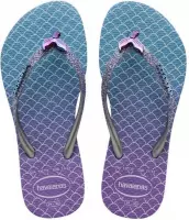 Havaianas Kids Slim Glitter II Meisjes Slippers - Blue - Maat 35/36