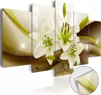 Schilderijen Op Canvas - Afbeelding op acrylglas - Modern Lily [Glass] 200x100 - Artgeist Schilderij