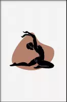 Walljar - Yoga Stamp - Muurdecoratie - Canvas schilderij