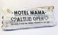 Houten Tekstbord Woon Decoratie Cadeau Hotel Mama