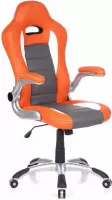 hjh office Racer Sport - Bureaustoel - Gamingstoel - Oranje / wit