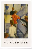JUNIQE - Poster Schlemmer - Bauhaus Stairway -60x90 /Kleurrijk