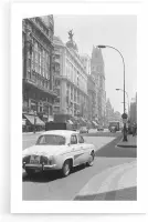 Walljar - Gran Via '65 - Zwart wit poster.
