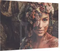 Natuur vrouw - Foto op Plexiglas - 60 x 40 cm