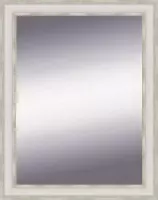 Spiegel Zilver Wit Modern – 53x73 cm – Duurzame spiegel zilveren lijst – Perfecthomeshop