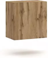 Hangkast Vierkant Wotan Eiken  50x30x50 cm –  Clean Design Hangende Kast – Houten Kast Zwevend – Perfecthomeshop