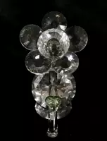 Kristal glas bloem met een 5cm  kristal glas diamant  6.5x7x11cm met de hand gemaakt, echt ambachten.Perfect en exquise kristal glas (van top k9 kristal glas materiaal )