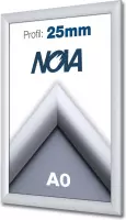 3 PACK Nova Kliklijsten A0  84.1 x 118.9cm aluminium zilver – wissellijst - posterlijst