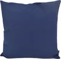 Florea Uni Donkerblauw Kussenhoes | Katoen / Polyester | 45 x 45 cm