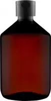 Lege Plastic Flessen 500 ml – 10 stuks - PET Bruin 28 navulbaar - met zwarte klepdop - leeg