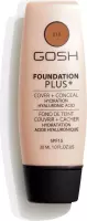 Gosh Foundation Plus + Cover & Conceal Spf15 010 Tan 30ml