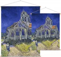 De kerk van Auvers sur Oise, Vincent van Gogh - Foto op Textielposter - 120 x 160 cm