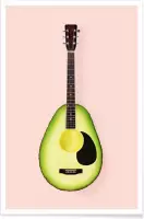 JUNIQE - Poster Avocado Guitar -40x60 /Bruin & Groen