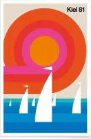 JUNIQE - Poster Vintage Kiel 81 -30x45 /Kleurrijk