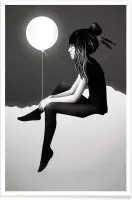 JUNIQE - Poster No Such Thing As Nothing (by Night) -30x45 /Wit &