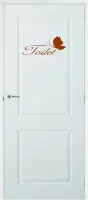 Toilet Met Vlinder -  Bruin -  48 x 20 cm  -  toilet raam en deurstickers - toilet  alle - Muursticker4Sale
