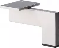 Chromen design hoek meubelpoot 10 cm