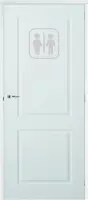 Deursticker WC -  Zilver -  20 x 20 cm  -  toilet raam en deurstickers - toilet  alle - Muursticker4Sale