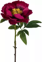 Viv! Home Luxuries Pioenroos - zijden bloem - donker roze - topkwaliteit