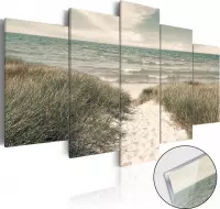 Schilderijen Op Canvas - Afbeelding op acrylglas - Quiet Beach [Glass] 200x100 - Artgeist Schilderij