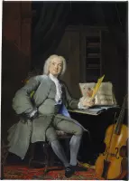 Portret van een lid van de familie Van de Mersch| Cornelis Troost | 1736 | 60cm x 90CM | Canvas | Foto op canvas | Oude meesters