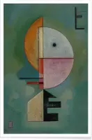 JUNIQE - Poster Kandinsky - Upward -60x90 /Groen & Oranje