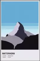 Walljar - Matterhorn Switserland Day - Muurdecoratie - Poster